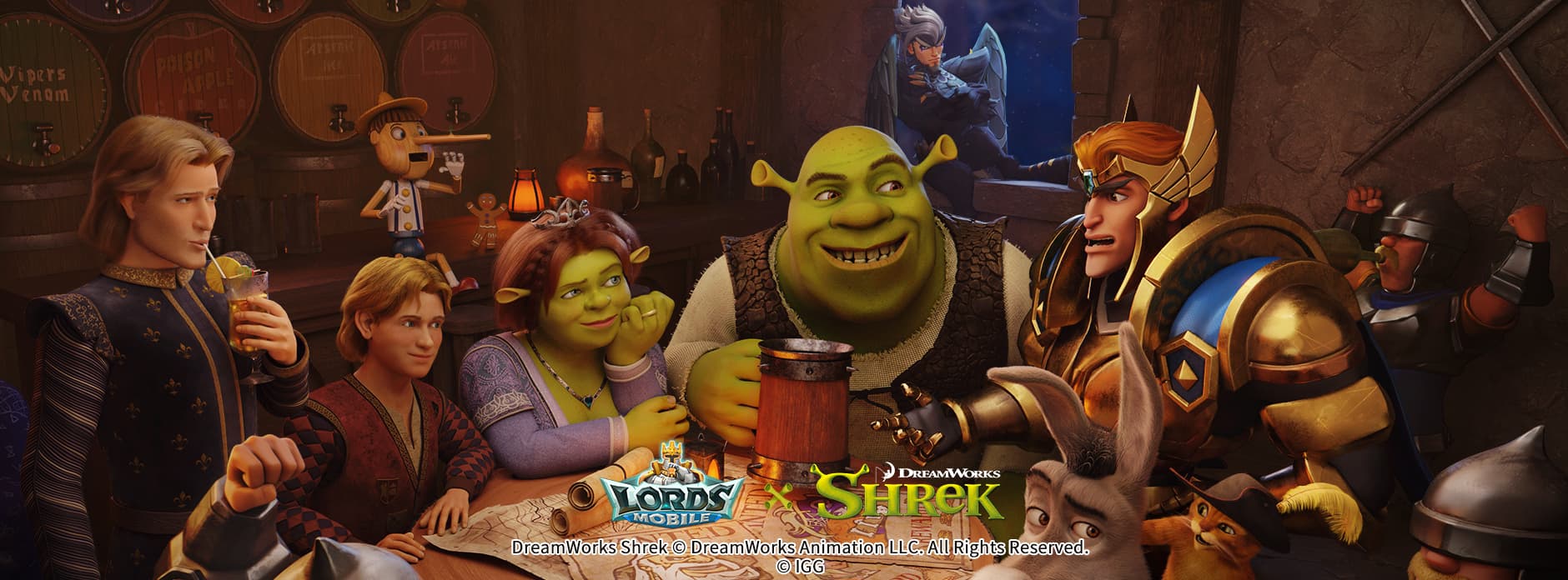 Lords Mobile recebe personagens do filme Shrek